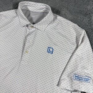 Johnnie-O Polo Shirt Mens Large Dell Technologies Performance All Over Print